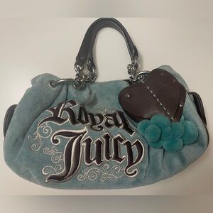 Juicy Couture Teal Blue and Brown accents Handbag